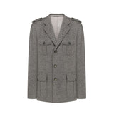 Three-Button Safari Blazer