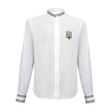 Men's shirt with embroidery "Ukrainian trident"
