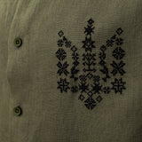 Men's shirt with embroidery "Ukrainian trident"