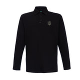 Long-Sleeve Polo Shirt with embroidery "Ukrainian Trident"