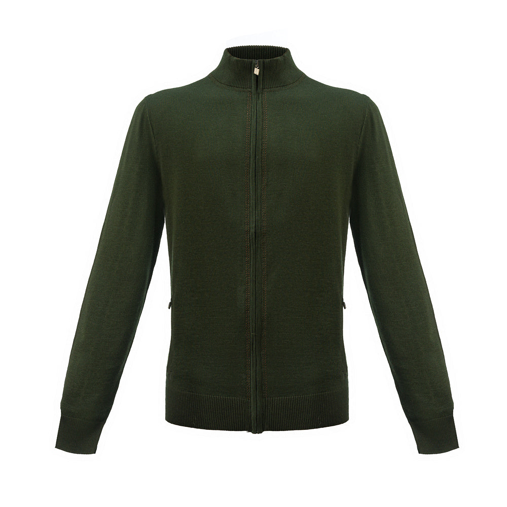 Wool Full-Zip Sweater