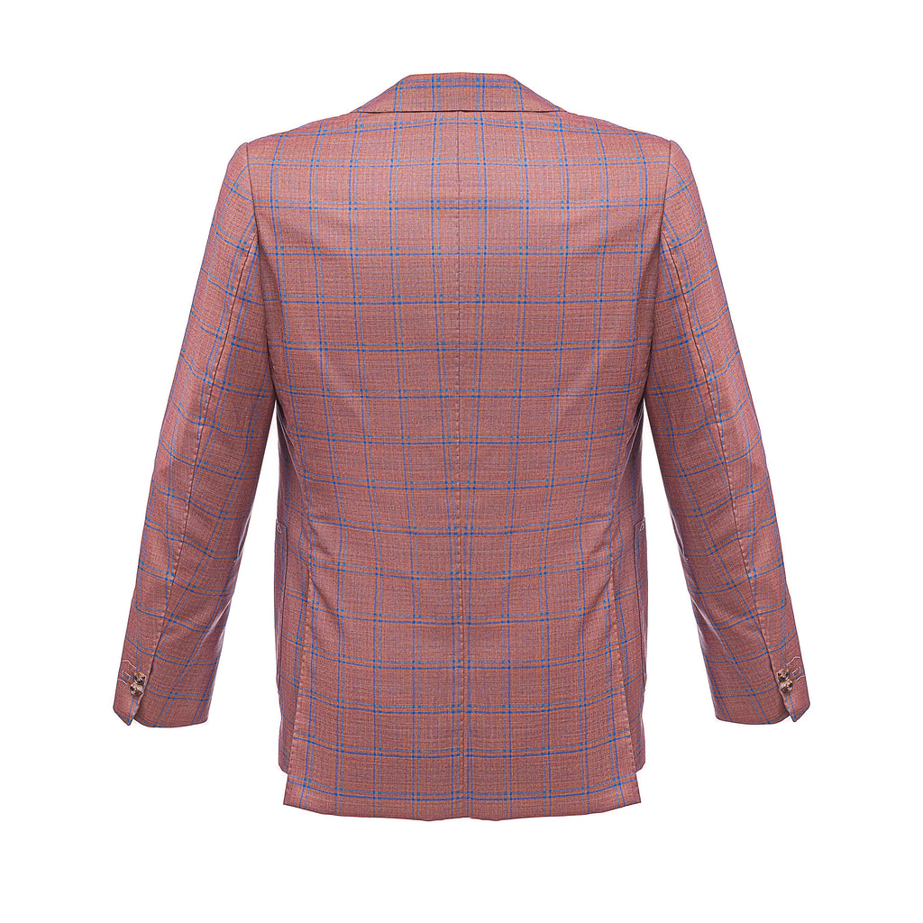 Trimmed Check Wool Blazer