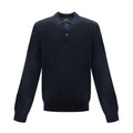 Knitted long-sleeve polo