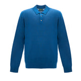 Knitted long-sleeve polo
