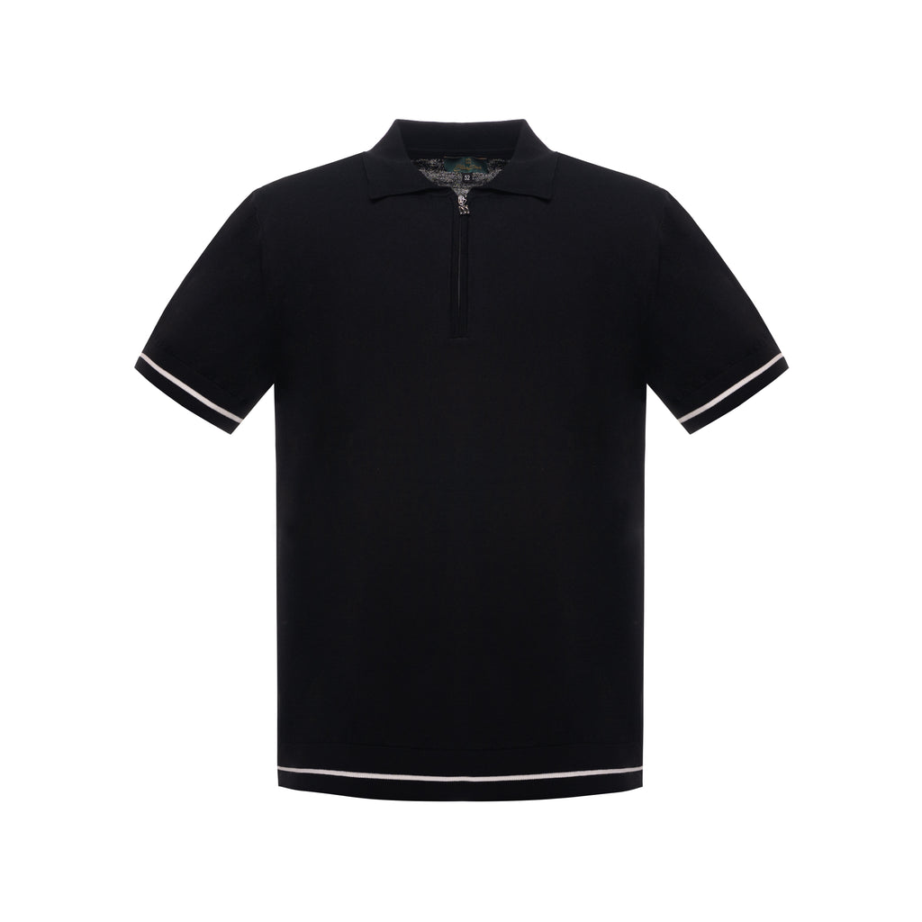 Polo with Short Zipper
