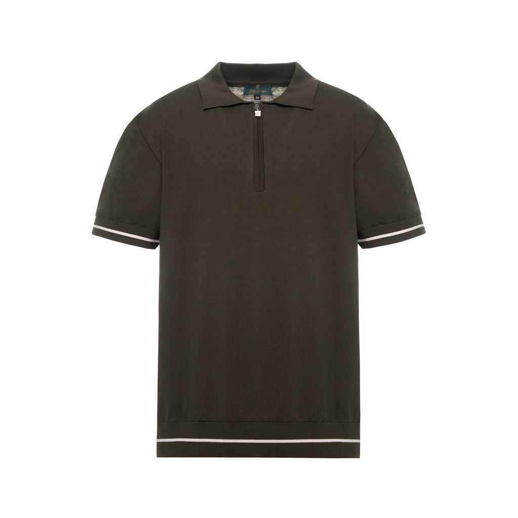 Polo with Short Zipper