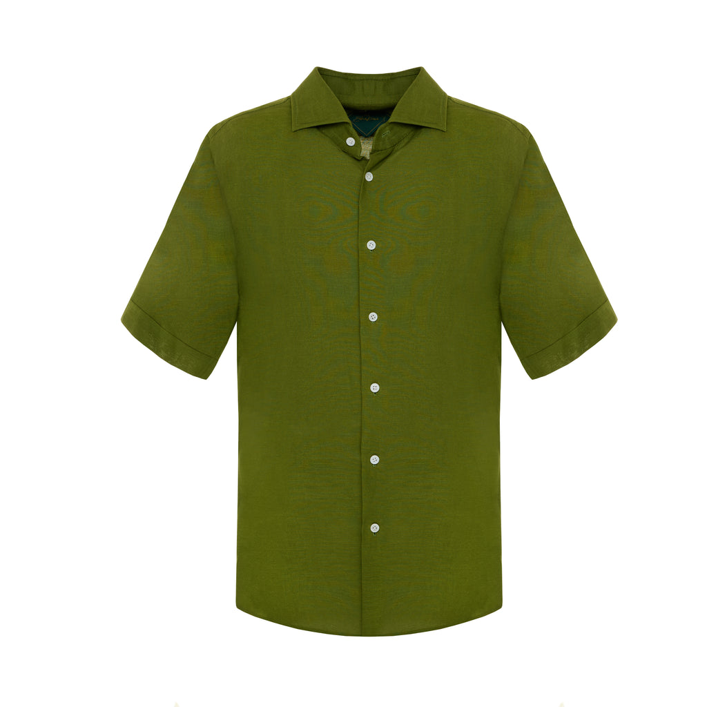 Classic short sleeve linen shirt