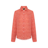 Coral & White Linen Shirt