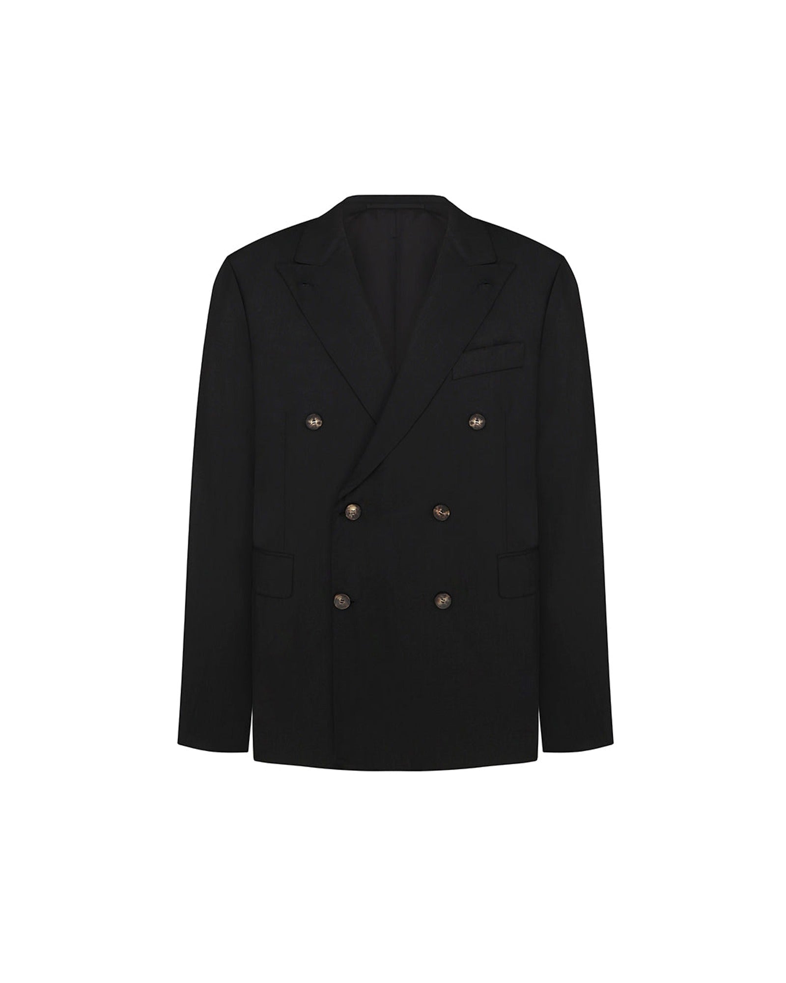 Double Breasted Wool Black Blazer - product shot
