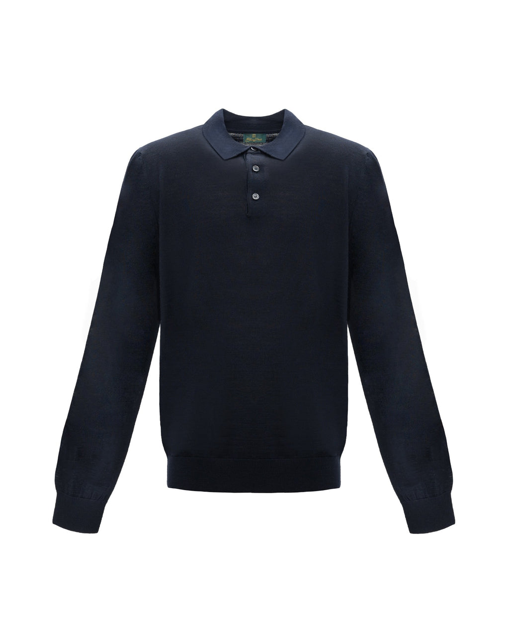Knitted long-sleeve polo - product shot