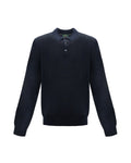 Knitted long-sleeve polo - product shot