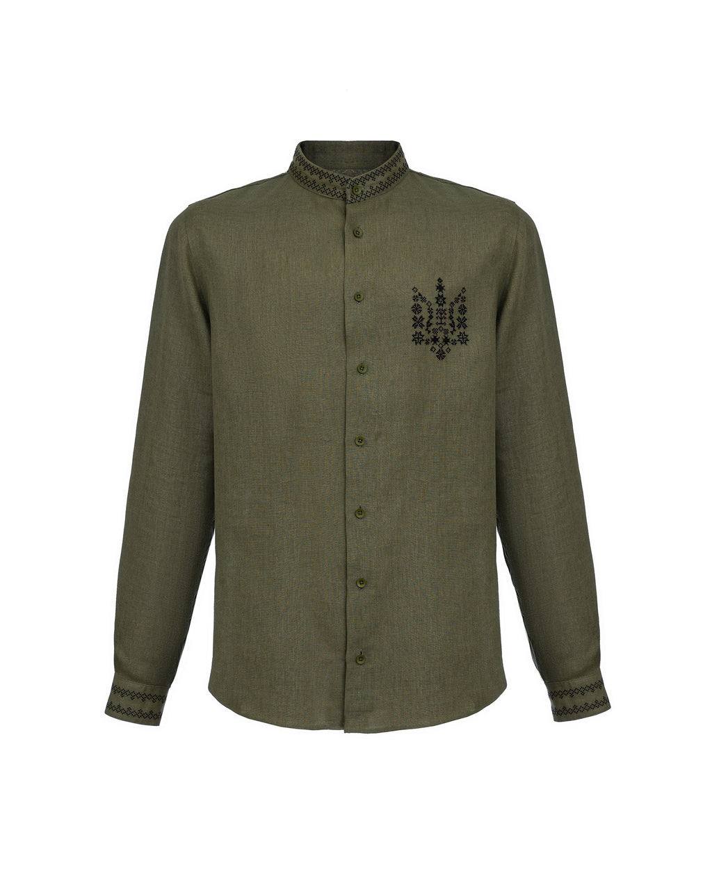 Shirt with embroidery "Ukrainian trident" - product shot
