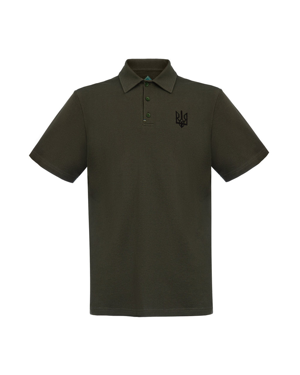 Polo Shirt with embroidery "Ukrainian trident" - product shot