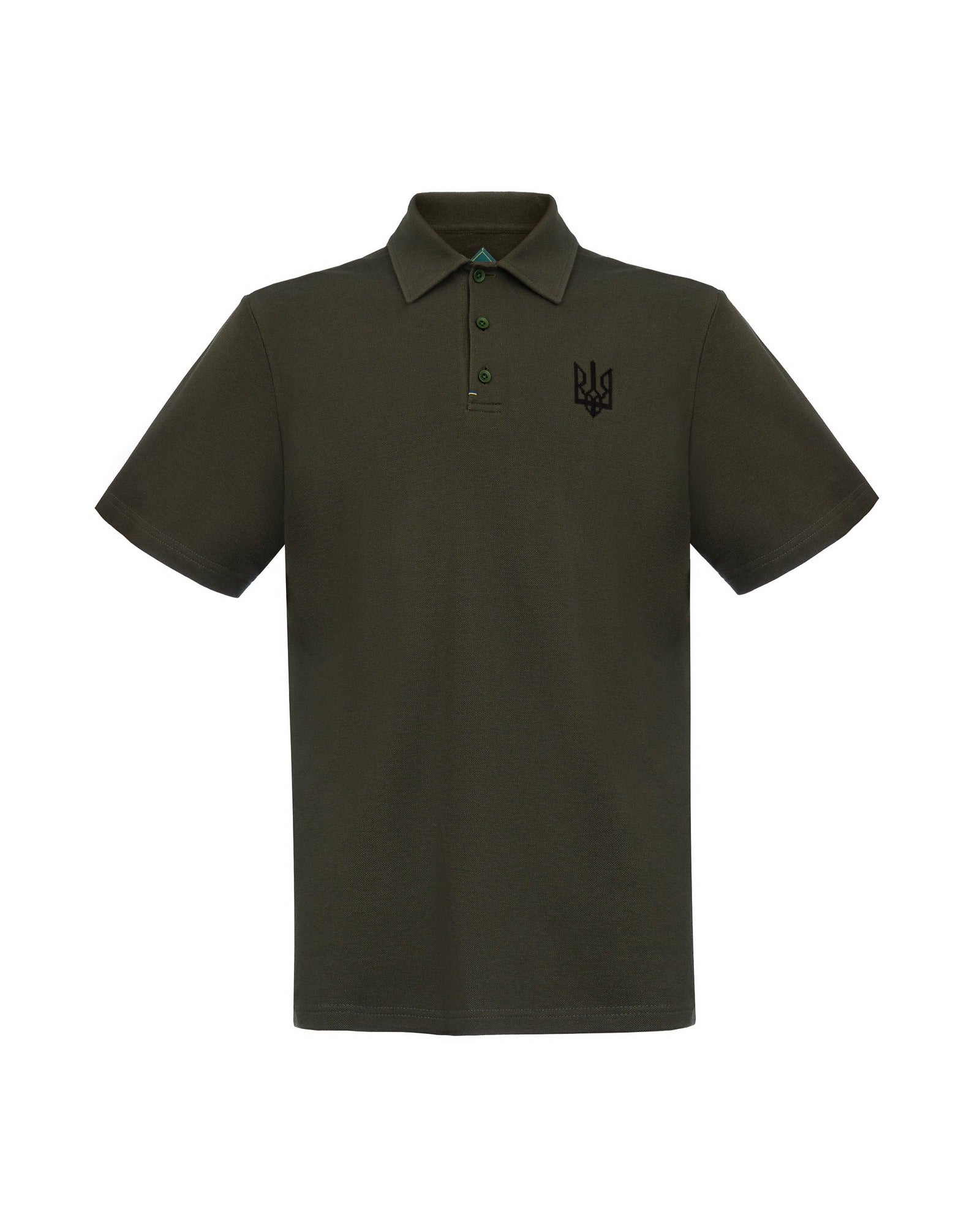 Polo Shirt with embroidery "Ukrainian trident" - product shot