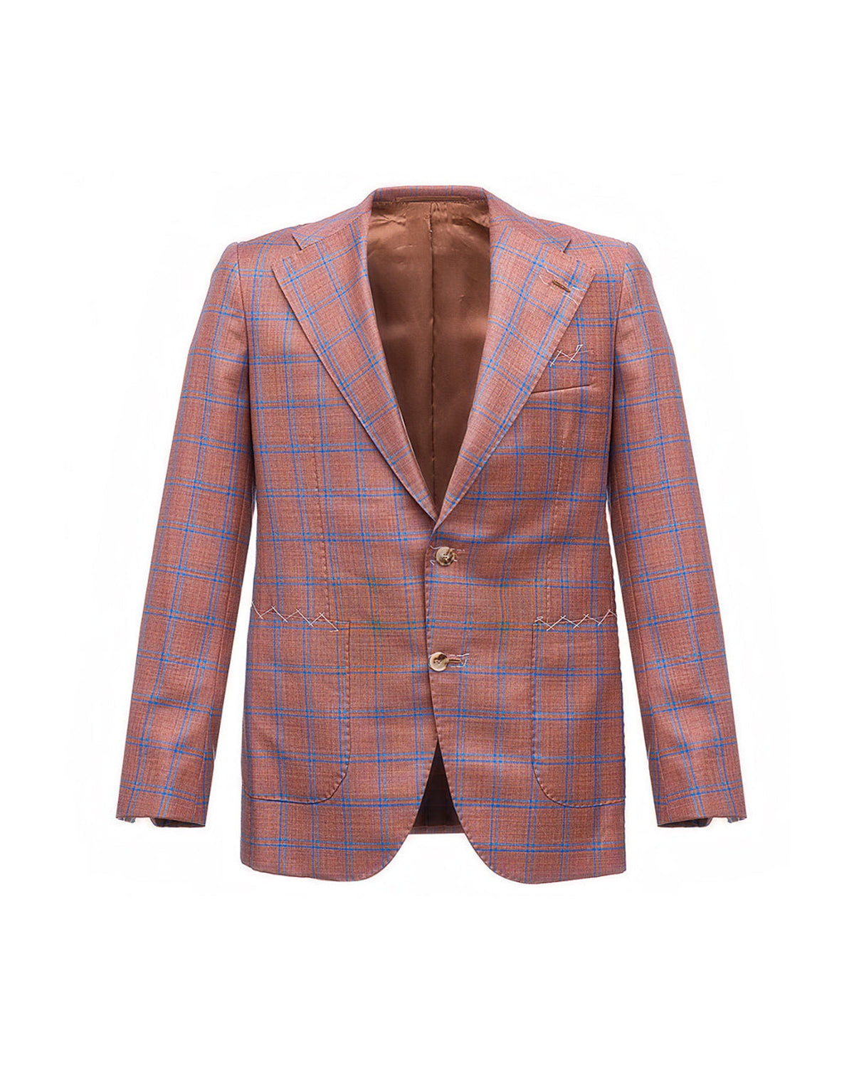 Trimmed Check Wool Blazer - product shot