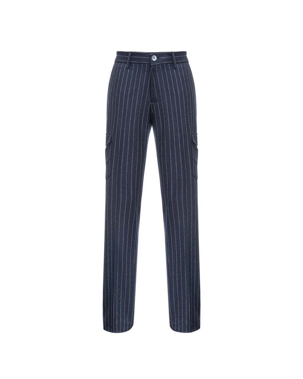 Pinstripe Wool Cargo Trouser - product shot