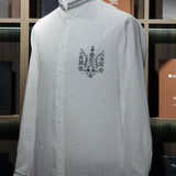 Men's shirt with embroidery "Ukrainian trident"