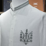 Men's shirt with embroidery "Ukrainian trident"